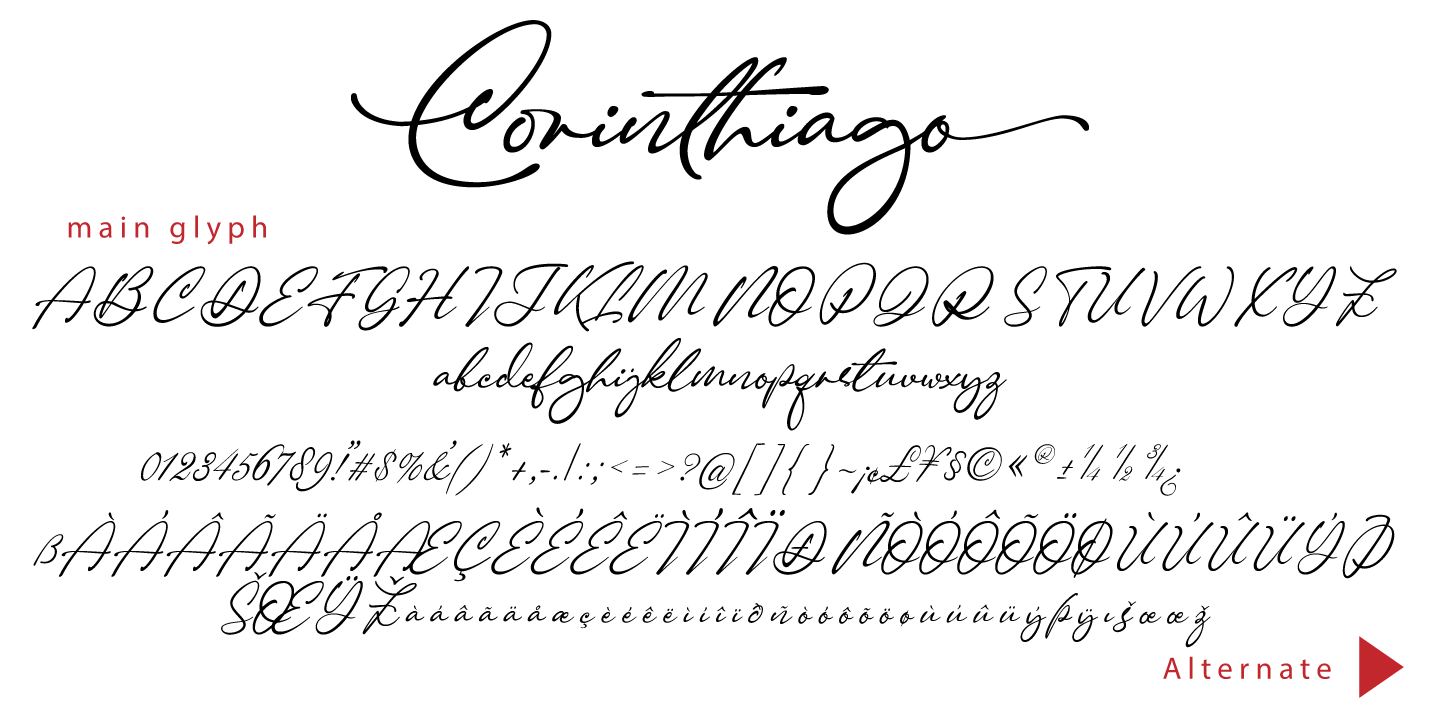 Beispiel einer Corinthiago-Schriftart #4